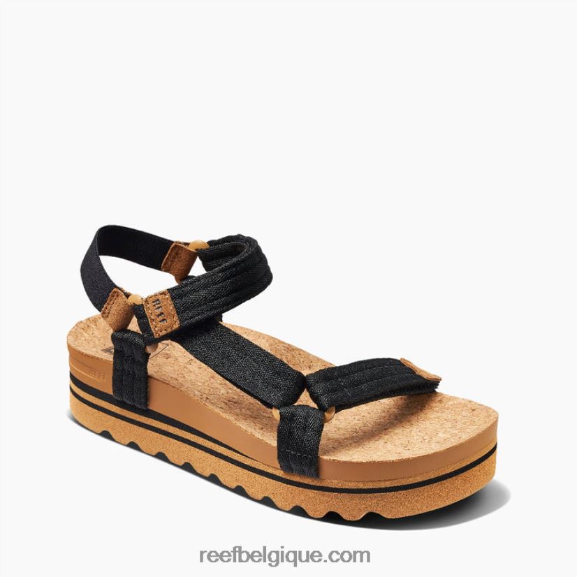 femmes Reef noir/beige coussin rem salut 2H4Z0V130