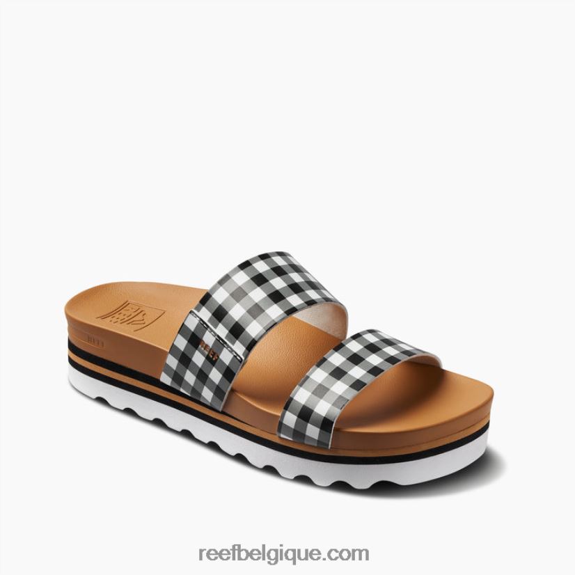 femmes Reef vichy noir coussin vista salut 2H4Z0V134