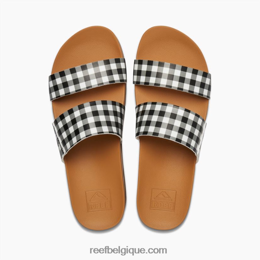 femmes Reef vichy noir coussin vista salut 2H4Z0V134