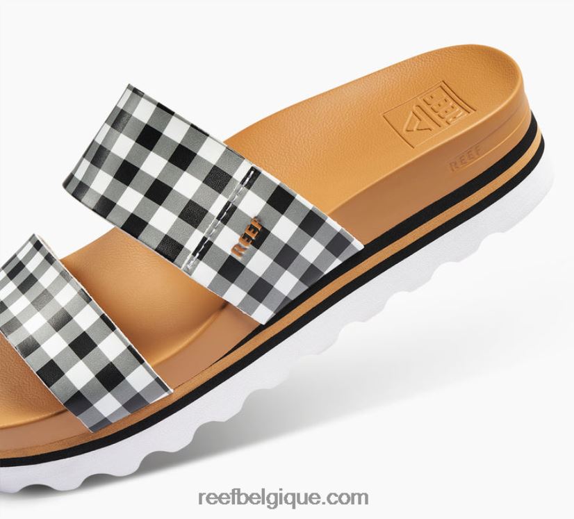 femmes Reef vichy noir coussin vista salut 2H4Z0V134