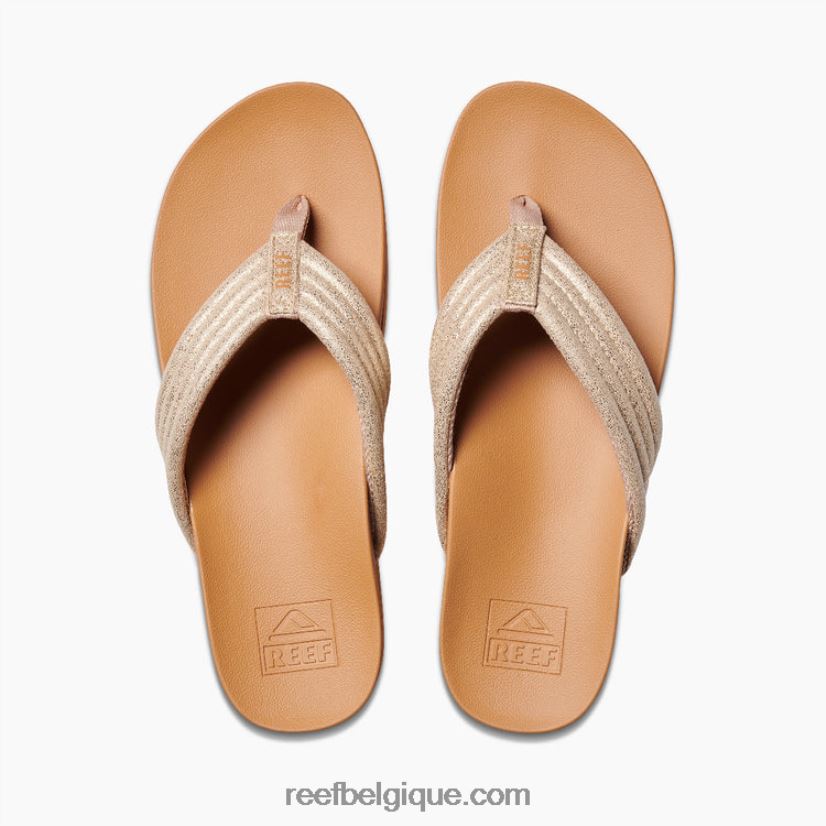 femmes Reef bronzage/champagne coussin karité salut 2H4Z0V122