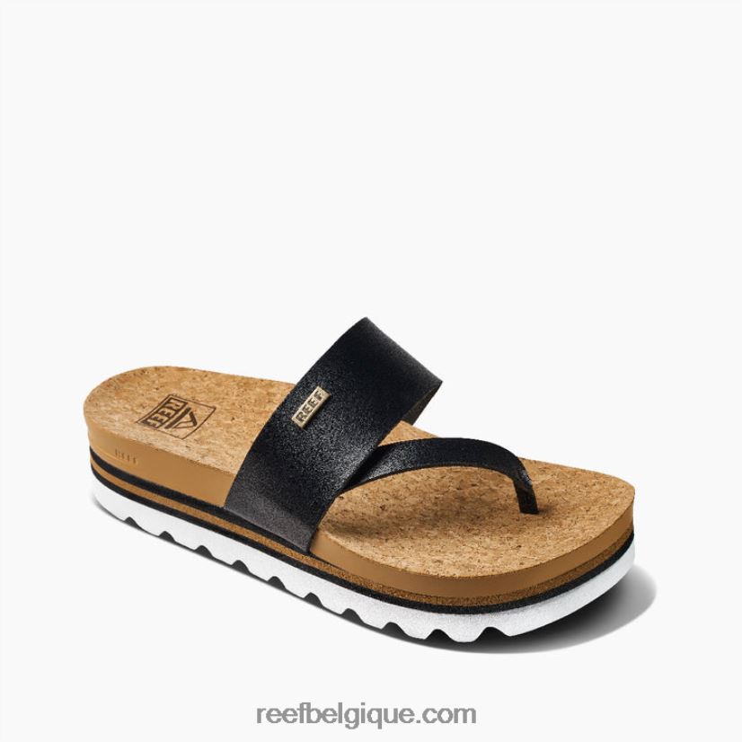 femmes Reef noir/beige coussin sol salut 2H4Z0V29