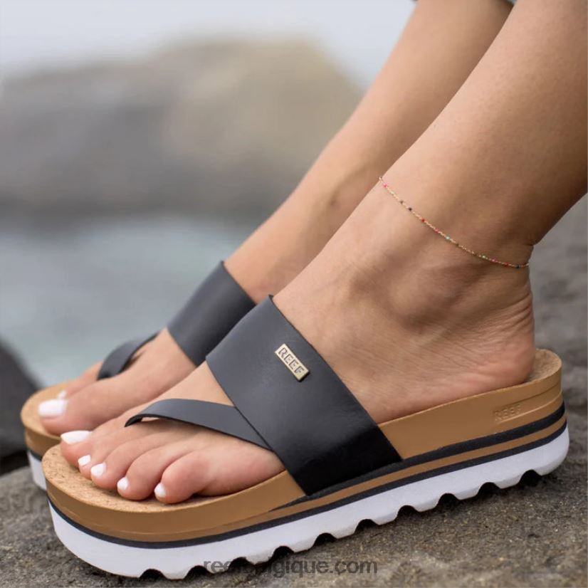 femmes Reef noir/beige coussin sol salut 2H4Z0V29