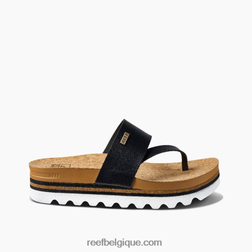 femmes Reef noir/beige coussin sol salut 2H4Z0V29