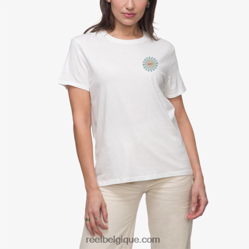 femmes Reef blanc brillant t-shirt à manches courtes ayesunrays 2H4Z0V265