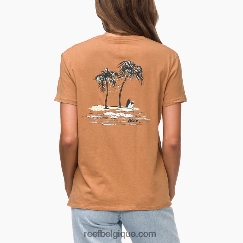 femmes Reef brun t-shirt à manches courtes vacay 2H4Z0V275