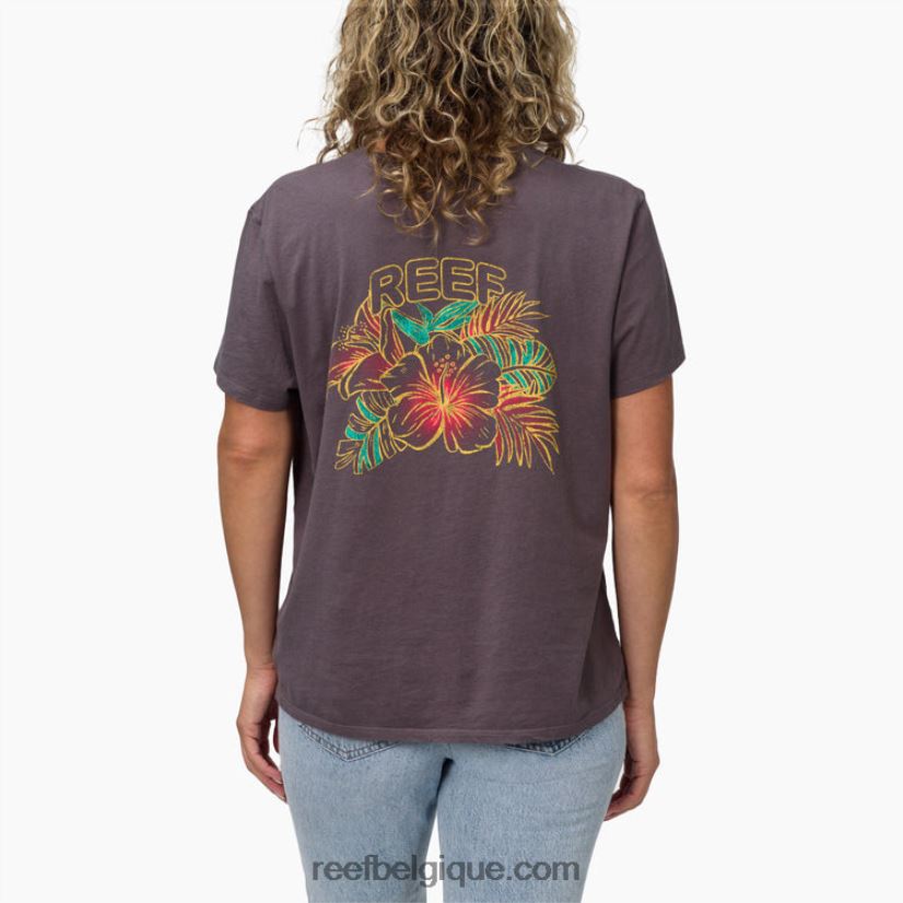 femmes Reef gris t-shirt à manches courtes belina 2H4Z0V278