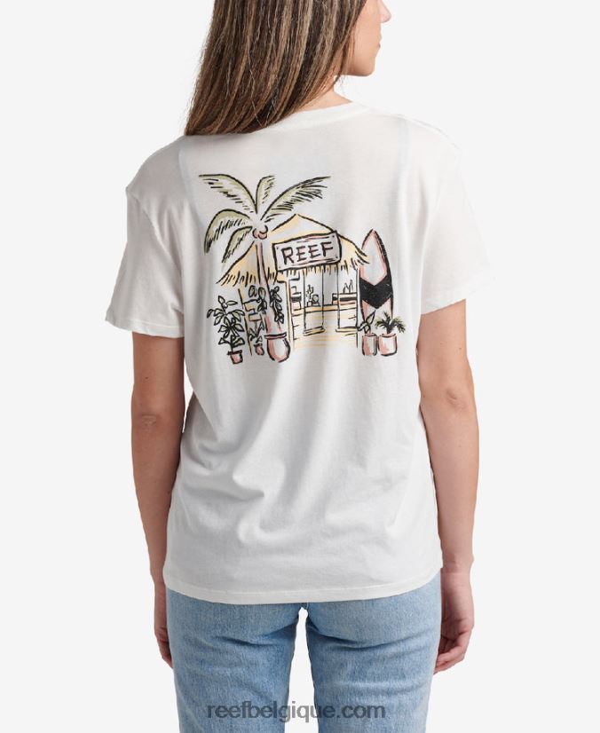 femmes Reef guimauve t-shirt shacktime à manches courtes 2H4Z0V280