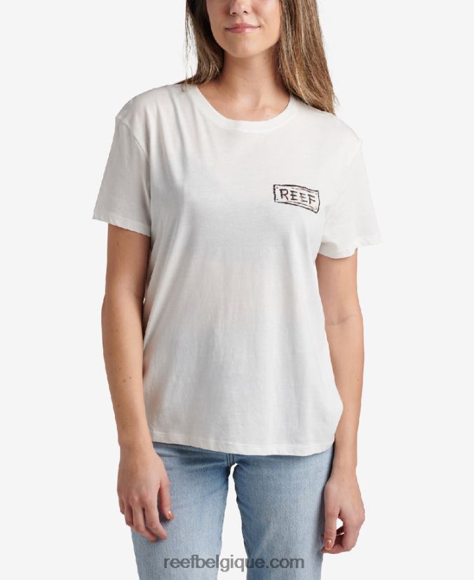 femmes Reef guimauve t-shirt shacktime à manches courtes 2H4Z0V280