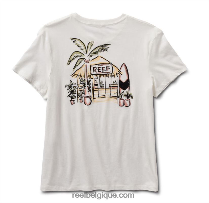 femmes Reef guimauve t-shirt shacktime à manches courtes 2H4Z0V280