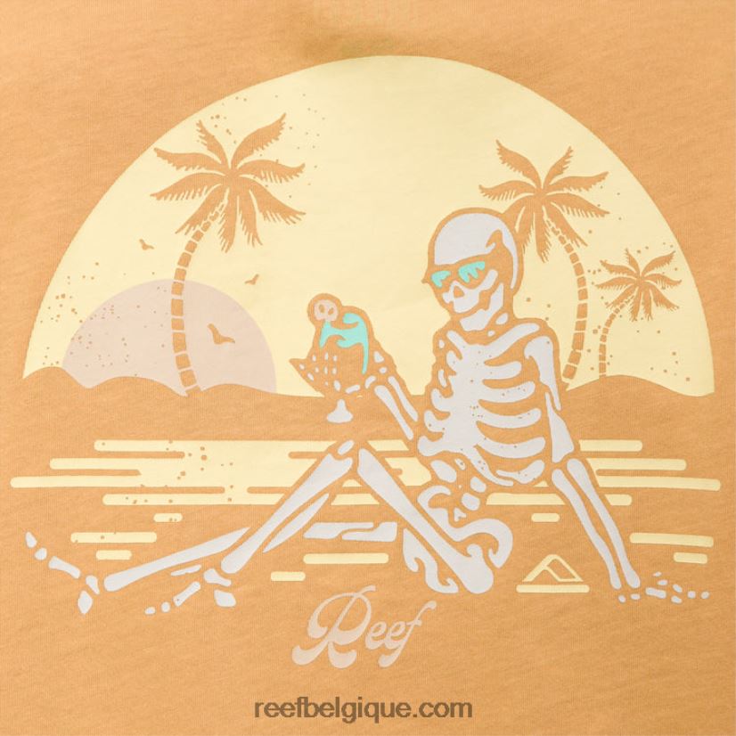 femmes Reef jaune miel t-shirt lounge à manches courtes 2H4Z0V276