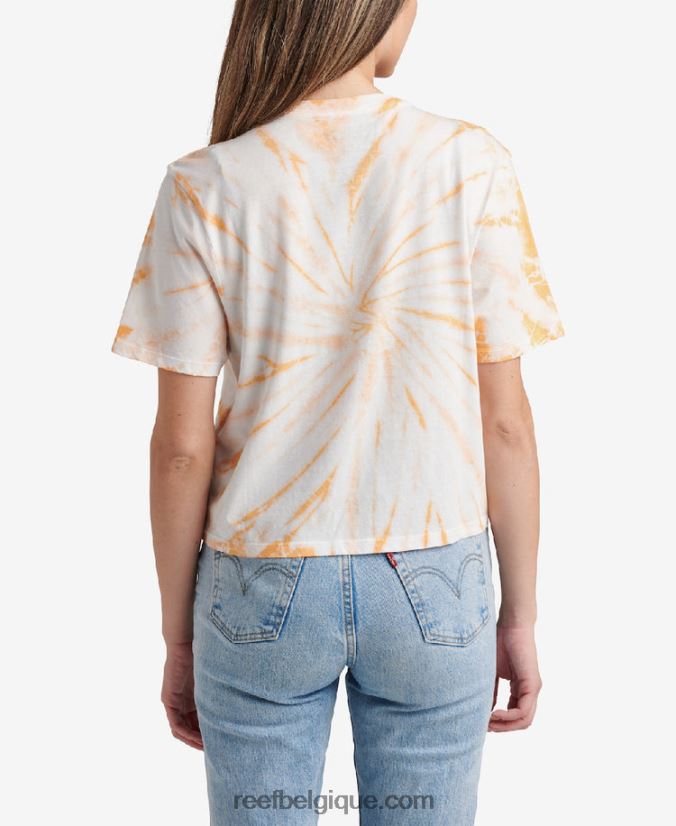 femmes Reef teinture cravate pêche dis s'il te plait t-shirt court à manches courtes 2H4Z0V273