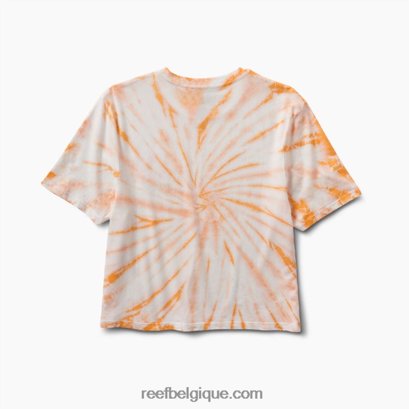femmes Reef teinture cravate pêche dis s'il te plait t-shirt court à manches courtes 2H4Z0V273
