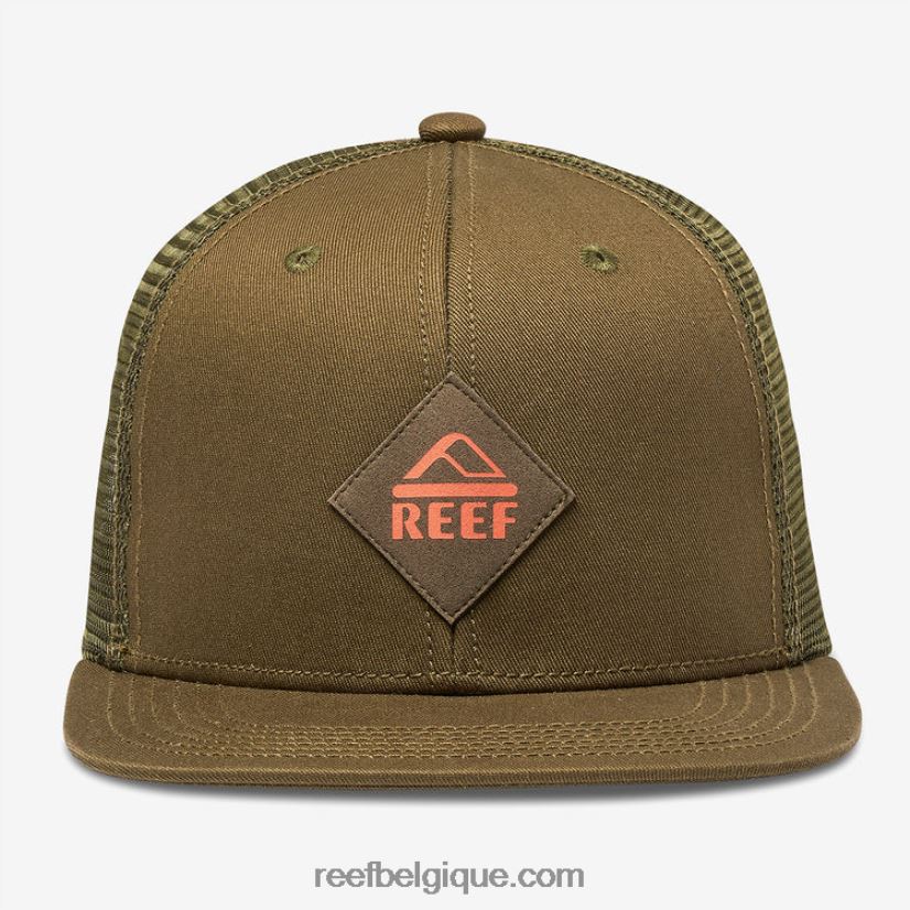 Hommes Reef olive foncé casquette madre snapback 2H4Z0V760