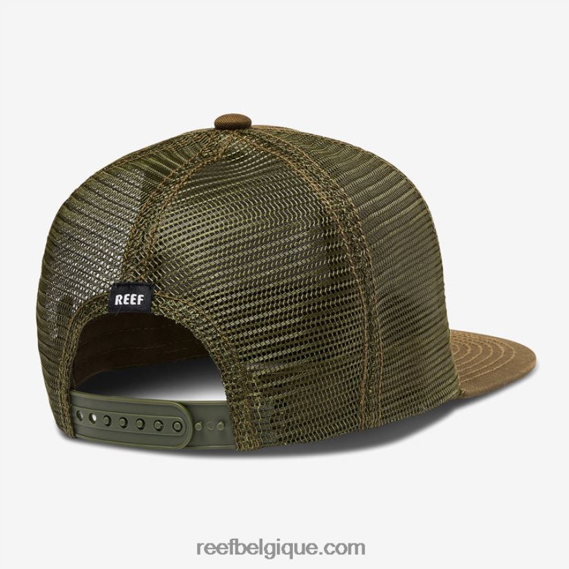 Hommes Reef olive foncé casquette madre snapback 2H4Z0V760