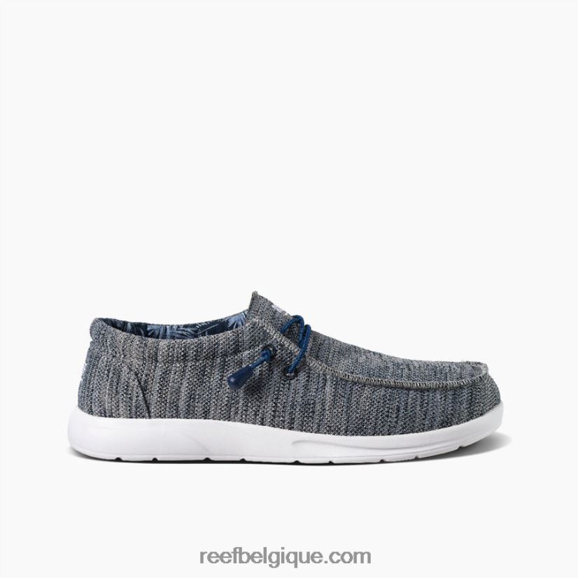 Hommes Reef marine/blanc coussin côte maille 2H4Z0V520