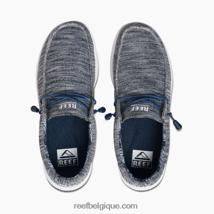 Hommes Reef marine/blanc coussin côte maille 2H4Z0V520