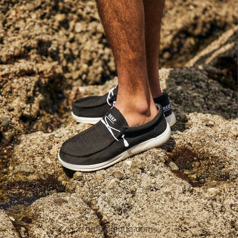 Hommes Reef noir blanc coussin côte textile 2H4Z0V487