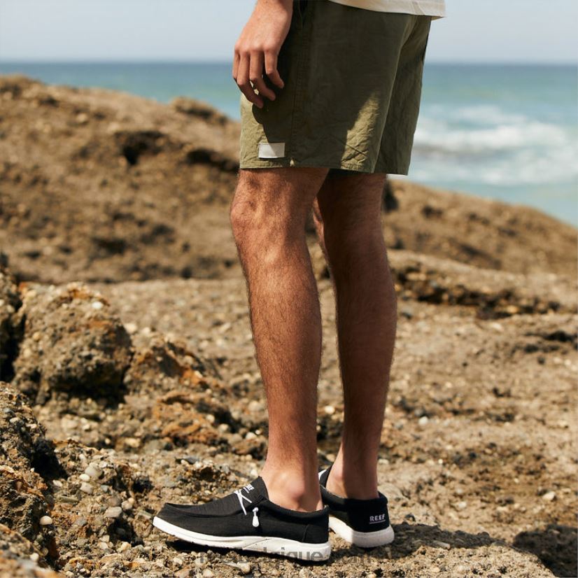 Hommes Reef noir blanc coussin côte textile 2H4Z0V487