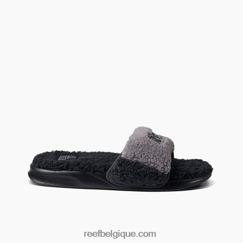 Hommes Reef gris noir une diapositive 2H4Z0V460