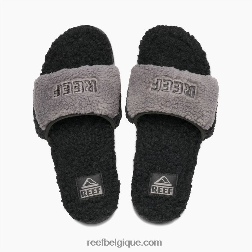 Hommes Reef gris noir une diapositive 2H4Z0V460