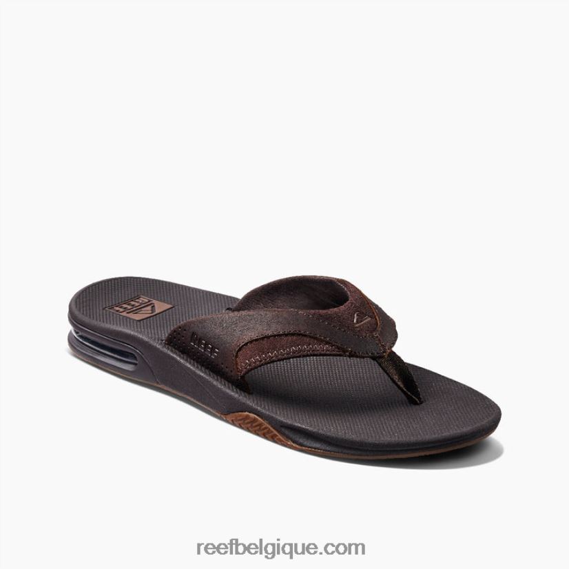 Hommes Reef marron foncé éventail en cuir 2H4Z0V336