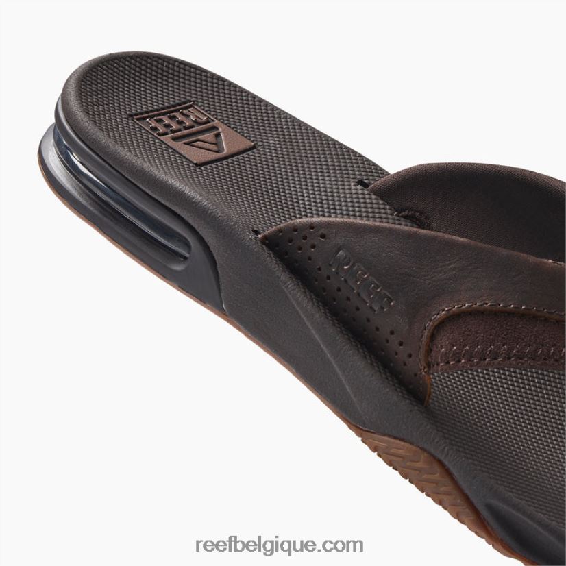 Hommes Reef marron foncé éventail en cuir 2H4Z0V336