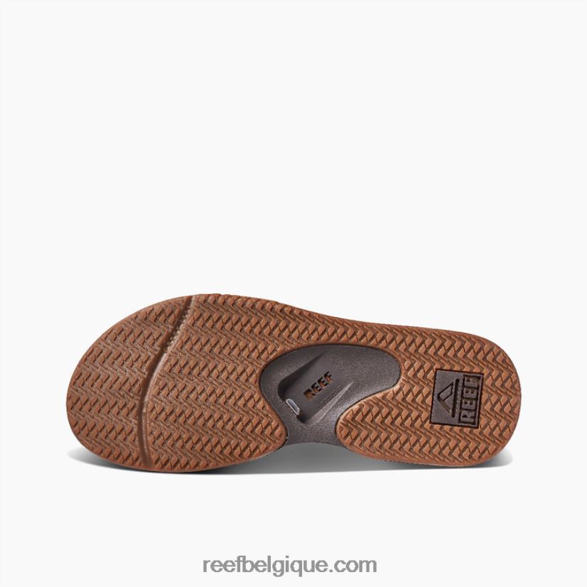 Hommes Reef marron foncé éventail en cuir 2H4Z0V336