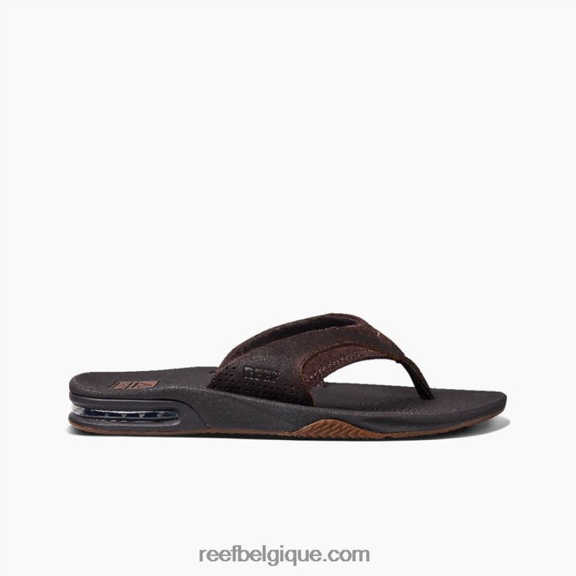 Hommes Reef marron foncé éventail en cuir 2H4Z0V336