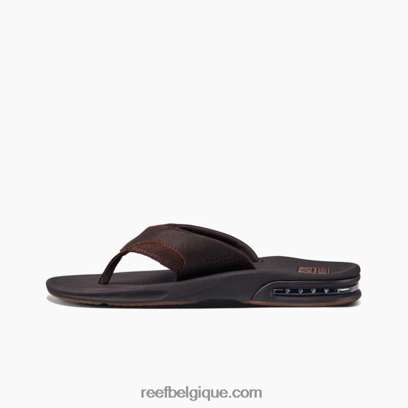 Hommes Reef marron foncé éventail en cuir 2H4Z0V336