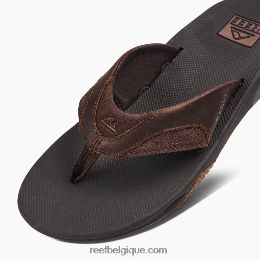 Hommes Reef marron foncé éventail en cuir 2H4Z0V336