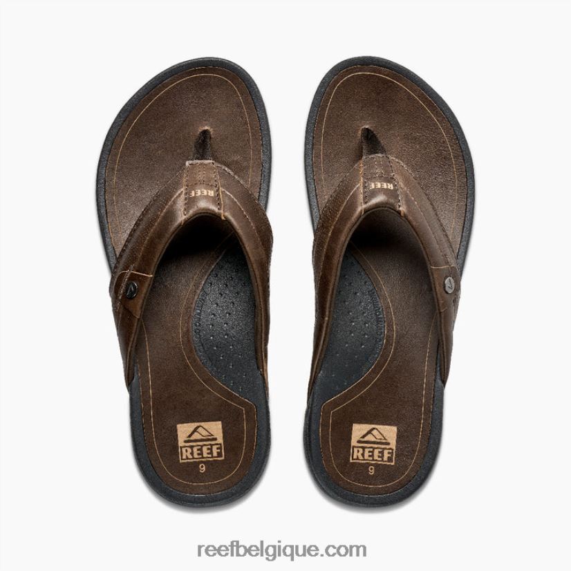 Hommesmarron foncé cuir récif pacifique 2H4Z0V363