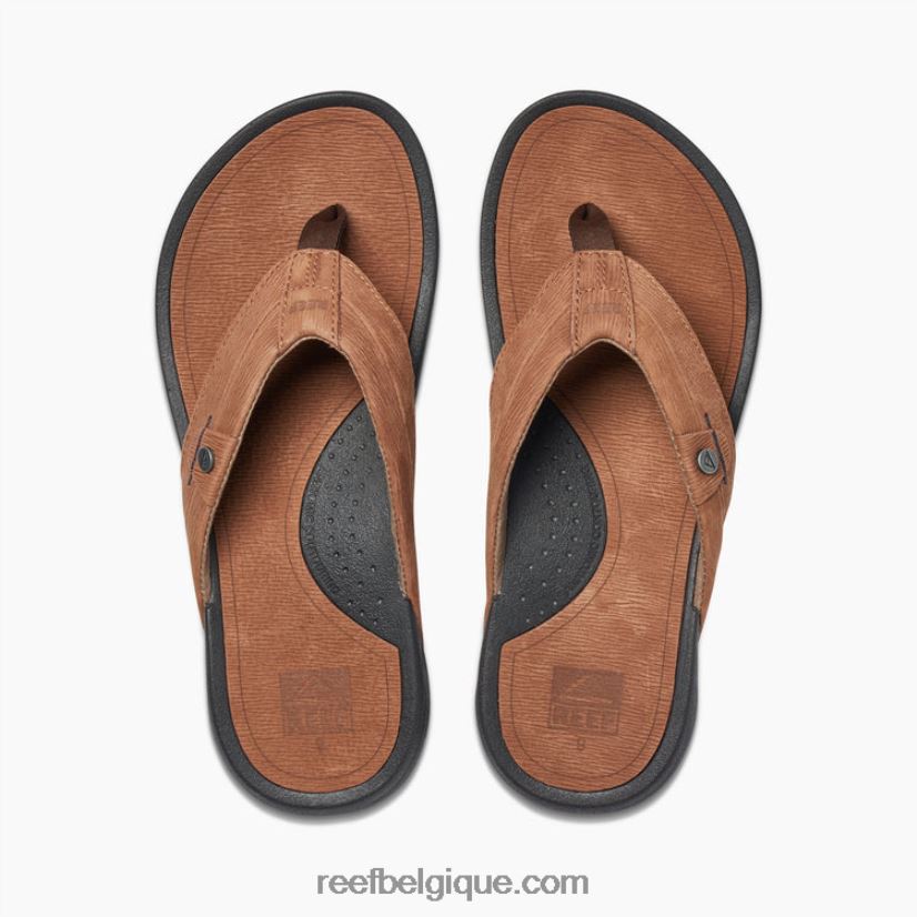 Hommesnoir marron cuir récif pacifique 2H4Z0V467