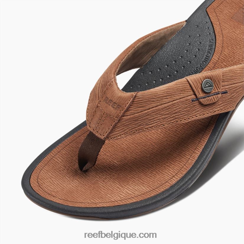 Hommesnoir marron cuir récif pacifique 2H4Z0V467