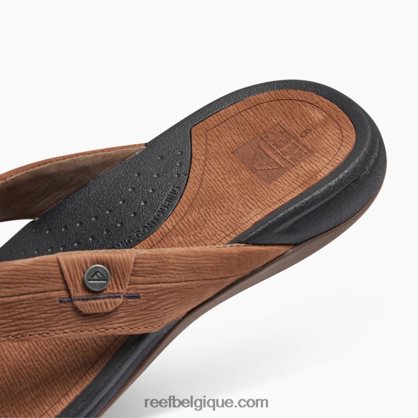 Hommesnoir marron cuir récif pacifique 2H4Z0V467