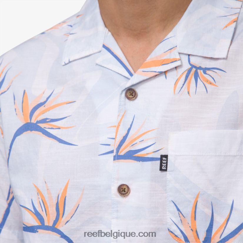 Hommes Reef blanc brillant chemise à manches courtes farley 2H4Z0V647