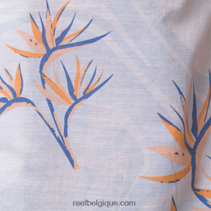 Hommes Reef blanc brillant chemise à manches courtes farley 2H4Z0V647