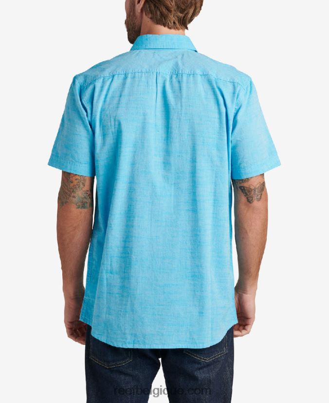 Hommes Reef bleu ciel étoilé chemise à manches courtes 2H4Z0V643