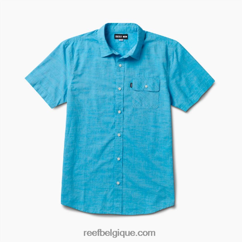 Hommes Reef bleu ciel étoilé chemise à manches courtes 2H4Z0V643