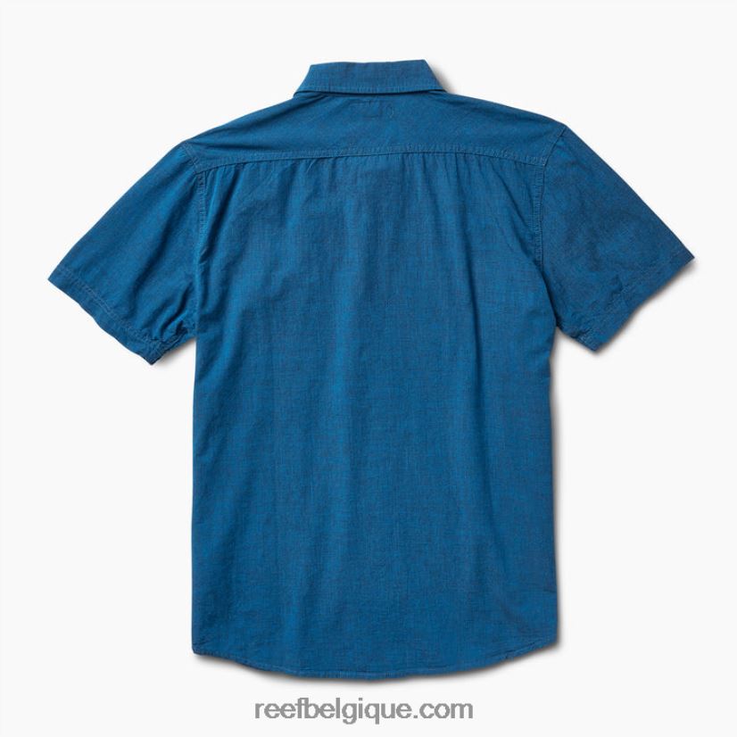 Hommes Reef bleu français chemise à manches courtes 2H4Z0V653