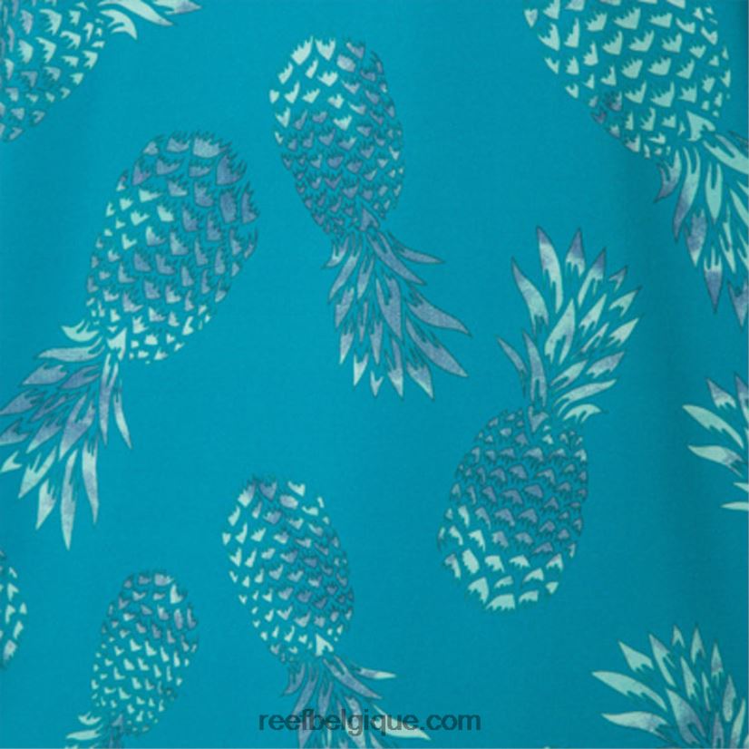 Hommes Reef carrelage bleu polo spinner à manches courtes 2H4Z0V652