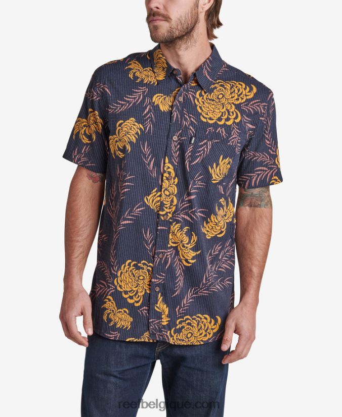 Hommes Reef ciel de nuit chemise cole à manches courtes 2H4Z0V635