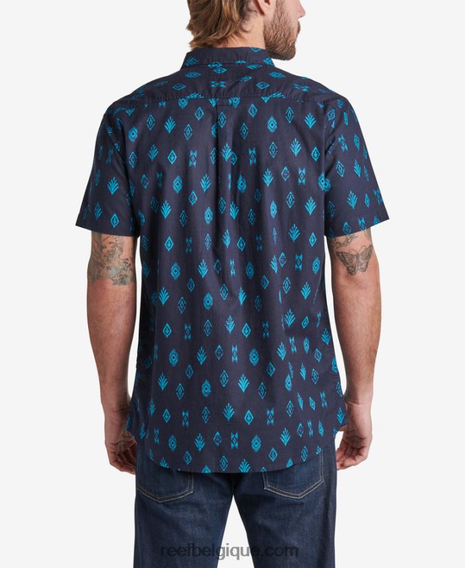 Hommes Reef ciel de nuit chemise à manches courtes travis 2H4Z0V649