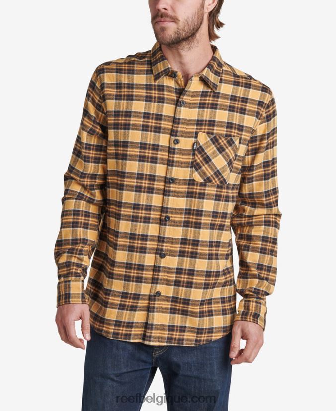 Hommes Reef falaise de chêne chemise en flanelle à manches longues kosma 2H4Z0V667