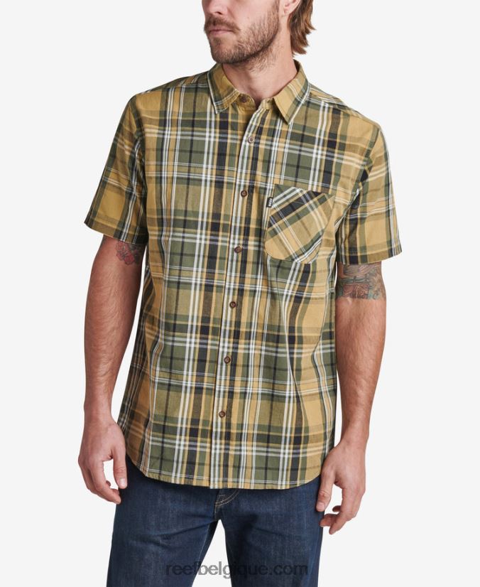 Hommes Reef graine de fenouil chemise tissée à manches courtes pardy 2H4Z0V662