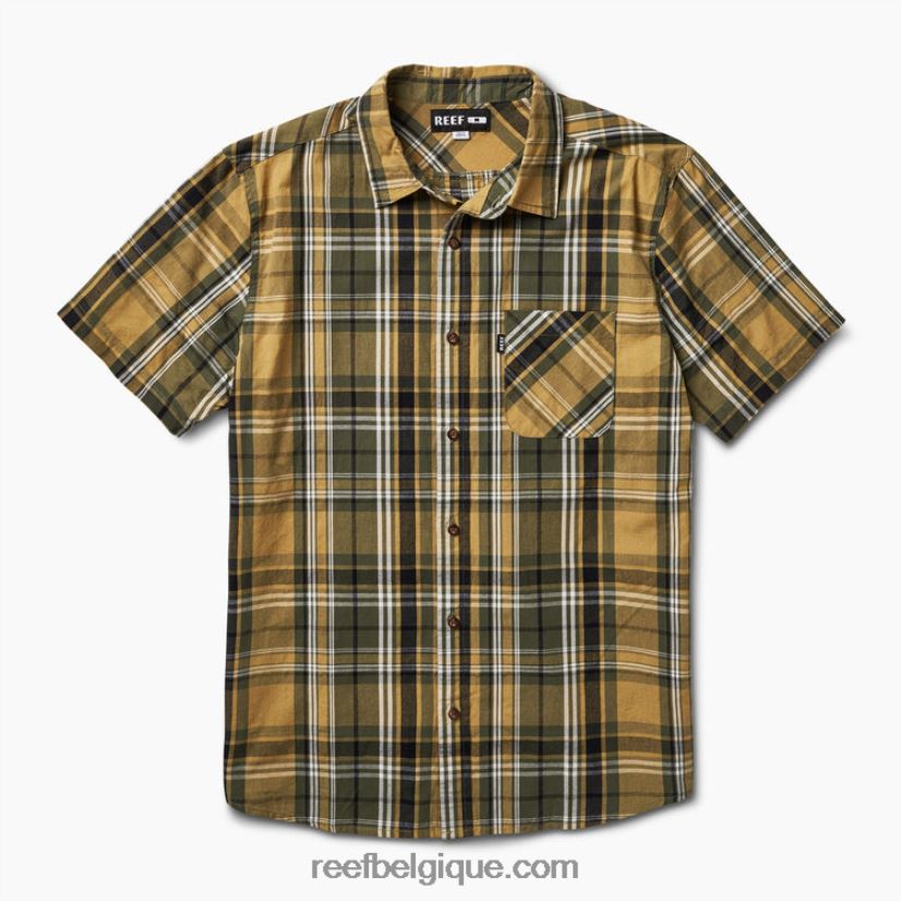 Hommes Reef graine de fenouil chemise tissée à manches courtes pardy 2H4Z0V662