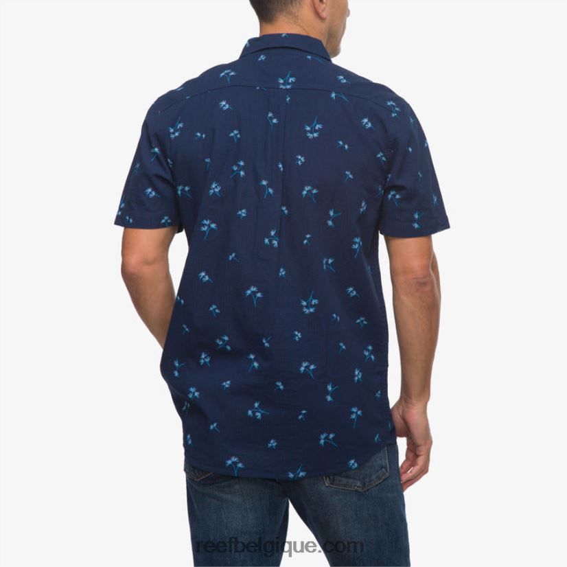Hommes Reef insigne bleu chemise corbin à manches courtes 2H4Z0V644