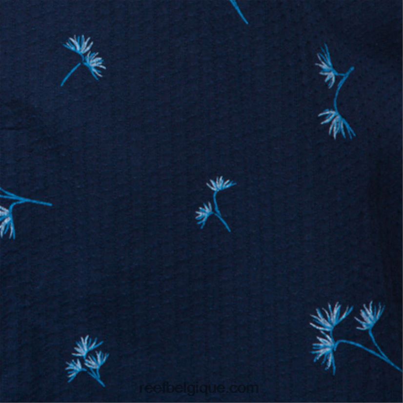 Hommes Reef insigne bleu chemise corbin à manches courtes 2H4Z0V644