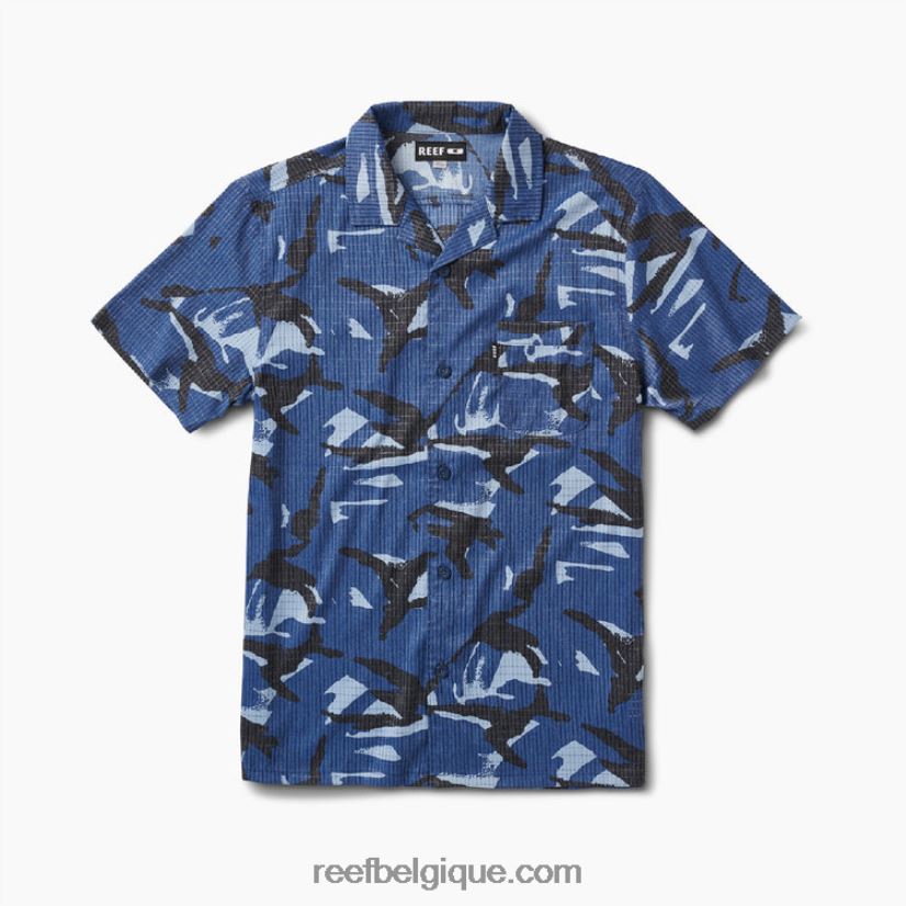 Hommes Reef insigne bleu chemise mécanique rhys 2H4Z0V663