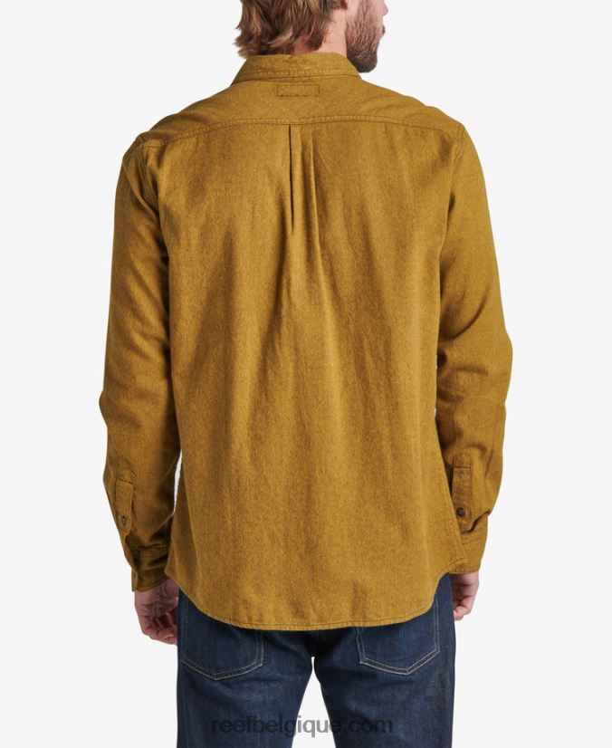 Hommes Reef olive foncé flanelle rask à manches longues 2H4Z0V665